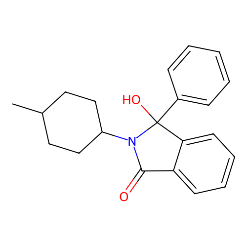 3-Hydroxy-2-(4-methylcyclohexyl)-3-phenyl-1-isoindolinone structure