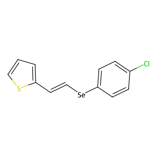 4-Chlorophenyl 2-thien-2-ylvinyl selenide structure