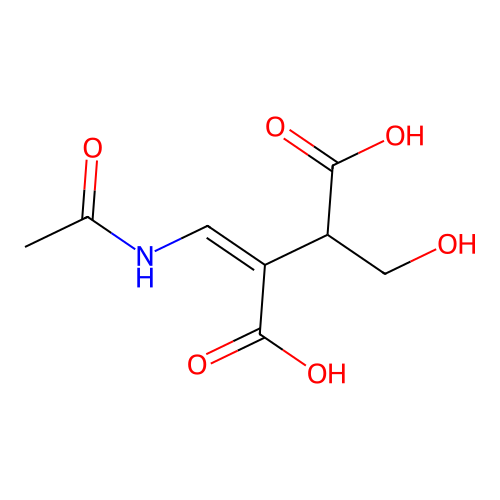 Butanedioic acid, [(acetylamino)methylene](hydroxymethyl)- structure