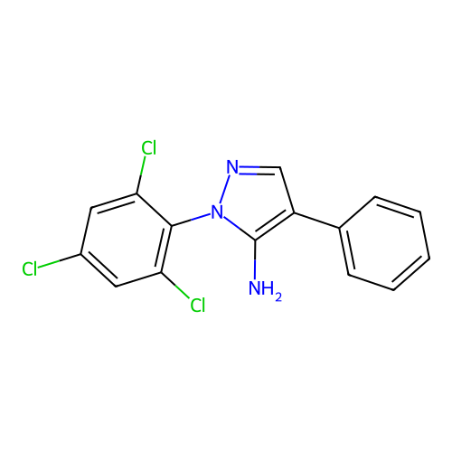 4-苯基-2-(2,4,6-三氯苯基)吡唑-3-胺 structure