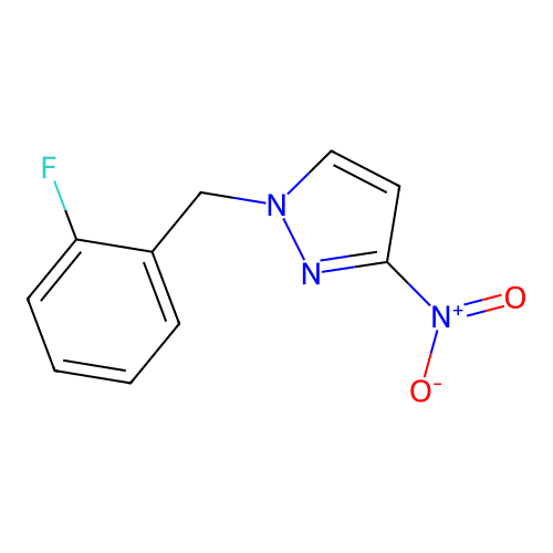 1-(2-fluorobenzyl)-3-nitro-1H-pyrazole structure