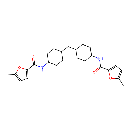 5-methyl-N-[4-[[4-[(5-methylfuran-2-carbonyl)amino]cyclohexyl]methyl]cyclohexyl]furan-2-carboxamide structure