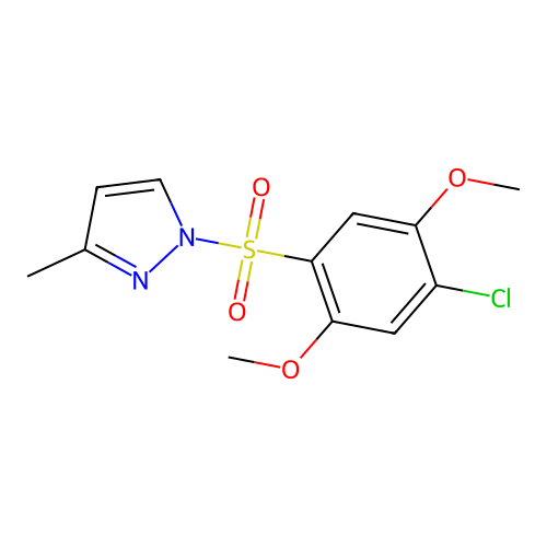 1-(4-Chloro-2,5-dimethoxy-benzenesulfonyl)-3-methyl-1H-pyrazole structure