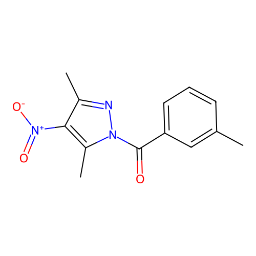 (3,5-Dimethyl-4-nitropyrazol-1-yl)-(3-methylphenyl)methanone structure