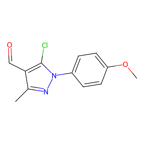 5-chloro-1-(4-methoxyphenyl)-3-methyl-1H-pyrazole-4-carbaldehyde structure