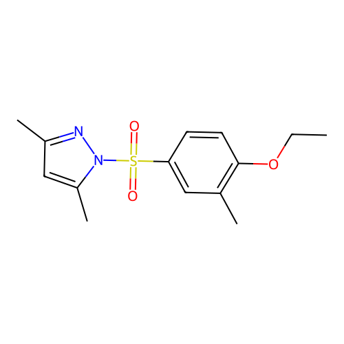 1-((4-ethoxy-3-methylphenyl)sulfonyl)-3,5-dimethyl-1H-pyrazole structure
