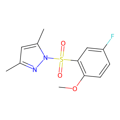 1-(5-Fluoro-2-methoxy-benzenesulfonyl)-3,5-dimethyl-1H-pyrazole structure