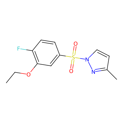 1-(3-Ethoxy-4-fluorophenyl)sulfonyl-3-methylpyrazole structure