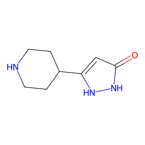 5-(4-Piperidinyl)-1,2-dihydropyrazol-3-one structure