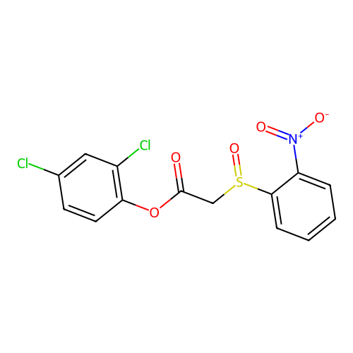(2,4-Dichlorophenyl) 2-(2-nitrophenyl)sulfinylacetate structure