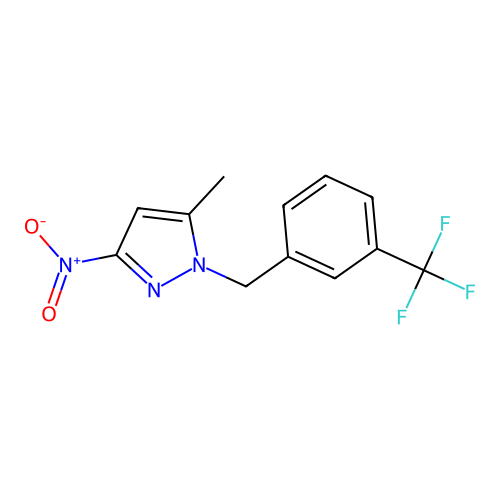 5-Methyl-3-nitro-1-(3-trifluoromethyl-benzyl)-1H-pyrazole structure