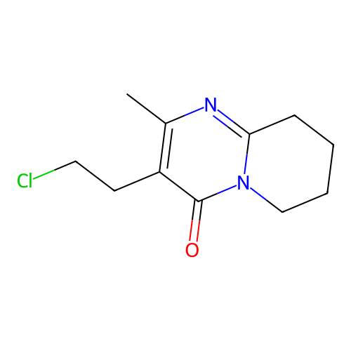 3-(2-Chloroethyl)-2-methyl-6,7,8,9-tetrahydro-4hpyrido(1,2-a)pyrimidin-4-one structure