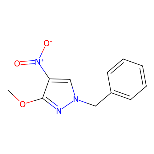 1-Benzyl-3-methoxy-4-nitropyrazole structure