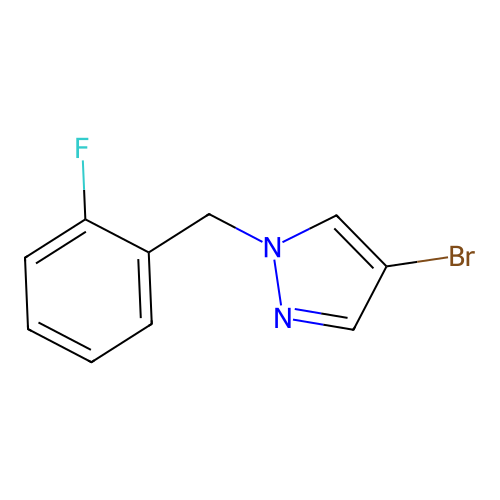 4-bromo-1-[(2-fluorophenyl)methyl]-1H-pyrazole structure