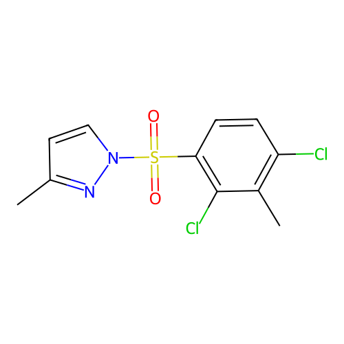 1-[(2,4-dichloro-3-methylphenyl)sulfonyl]-3-methyl-1H-pyrazole structure
