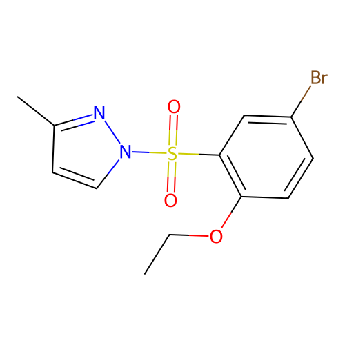 1-[(5-bromo-2-ethoxyphenyl)sulfonyl]-3-methyl-1H-pyrazole structure
