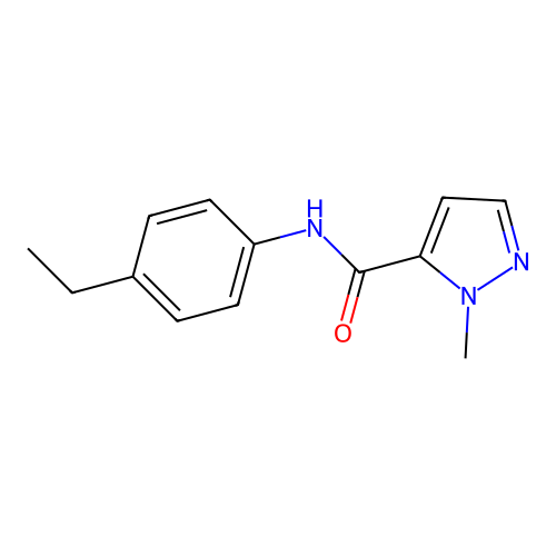 N-(4-ethylphenyl)-2-methylpyrazole-3-carboxamide structure