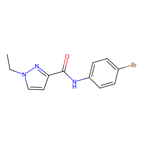 N-(4-bromophenyl)-1-ethyl-1H-pyrazole-3-carboxamide structure