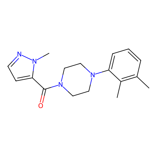 [4-(2,3-Dimethylphenyl)piperazin-1-yl]-(2-methylpyrazol-3-yl)methanone structure