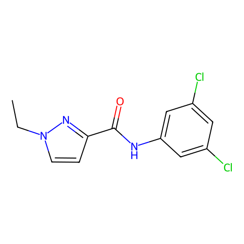 N-(3,5-dichlorophenyl)-1-ethyl-1H-pyrazole-3-carboxamide structure