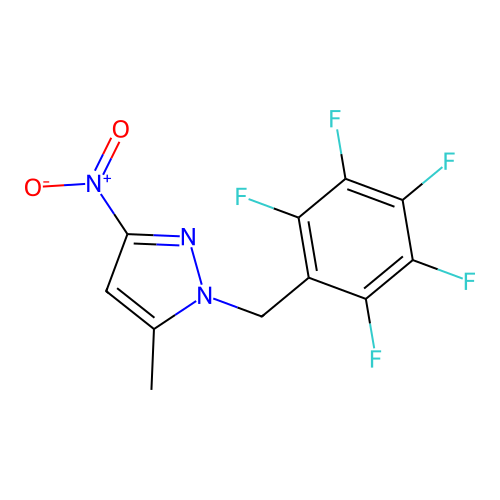 5-methyl-3-nitro-1-(pentafluorobenzyl)-1H-pyrazole structure
