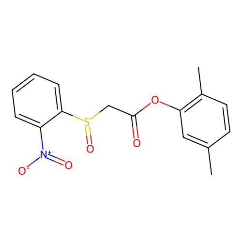 (2,5-Dimethylphenyl) 2-(2-nitrophenyl)sulfinylacetate structure