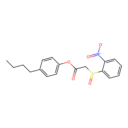 (4-Butylphenyl) 2-(2-nitrophenyl)sulfinylacetate structure
