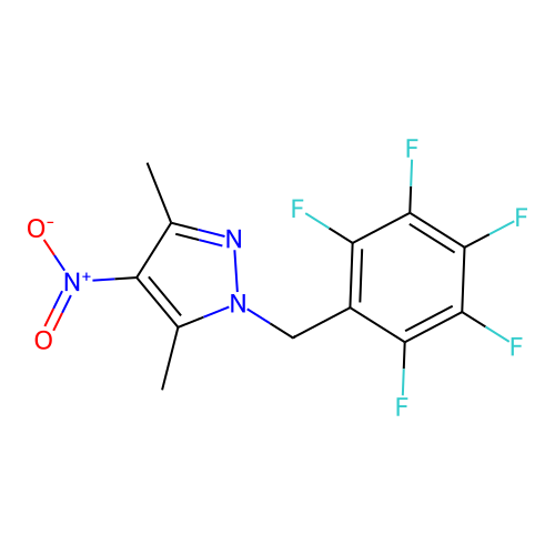 3,5-Dimethyl-4-nitro-1-[(2,3,4,5,6-pentafluorophenyl)methyl]pyrazole structure