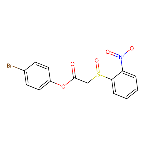 4-Bromophenyl [(2-nitrophenyl)sulfinyl]acetate structure