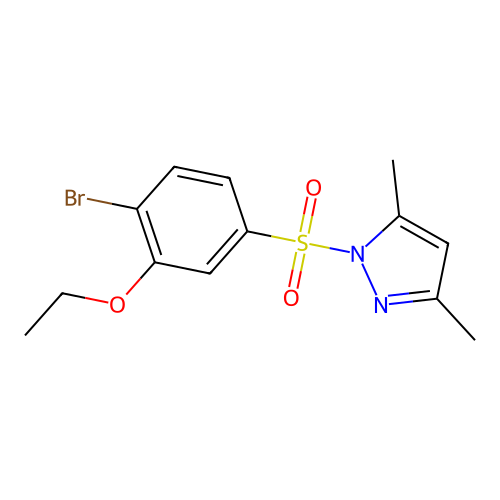 1-(4-Bromo-3-ethoxyphenyl)sulfonyl-3,5-dimethylpyrazole structure