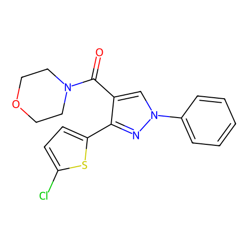 4-{[3-(5-chloro-2-thienyl)-1-phenyl-1H-pyrazol-4-yl]carbonyl}morpholine structure