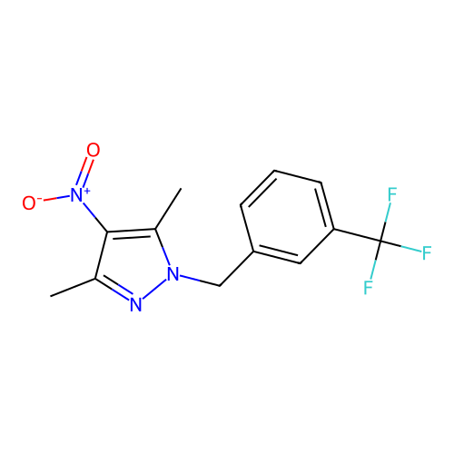 3,5-Dimethyl-4-nitro-1-(3-trifluoromethyl-benzyl)-1H-pyrazole structure