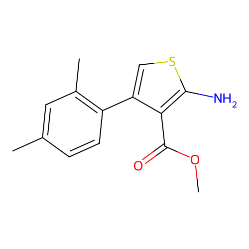 Methyl 2-amino-4-(2,4-dimethylphenyl)thiophene-3-carboxylate structure