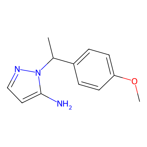 2-[1-(4-Methoxy-phenyl)-ethyl]-2H-pyrazol-3-ylamine structure