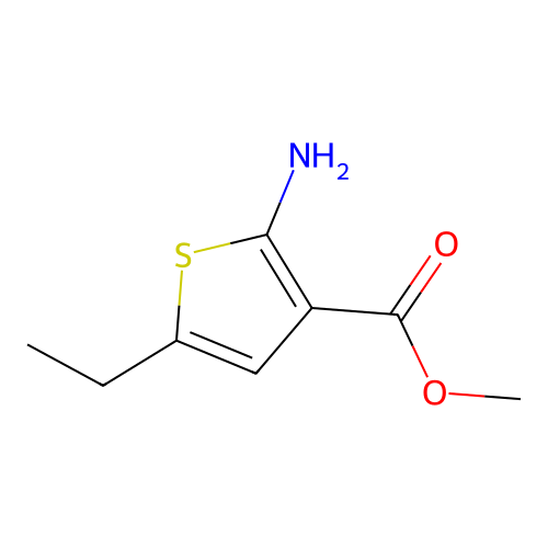 2-Amino-5-ethyl-3-thiophenecarboxylic acid methyl ester structure