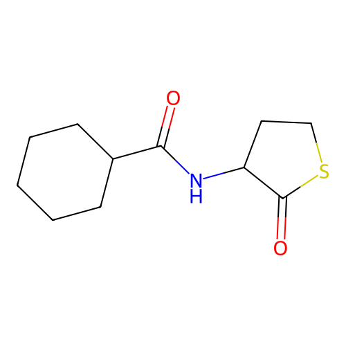 N-(2-oxotetrahydrothiophen-3-yl)cyclohexanecarboxamide structure
