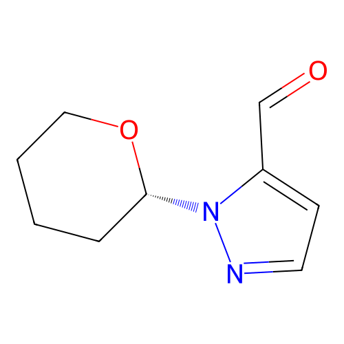 (S)-1-(Tetrahydro-2H-pyran-2-yl)-1H-pyrazole-5-carbaldehyde structure