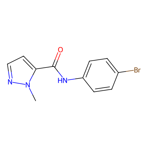 N-(4-bromophenyl)-2-methylpyrazole-3-carboxamide structure