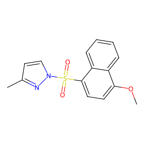 1-[(4-methoxynaphthalen-1-yl)sulfonyl]-3-methyl-1H-pyrazole structure