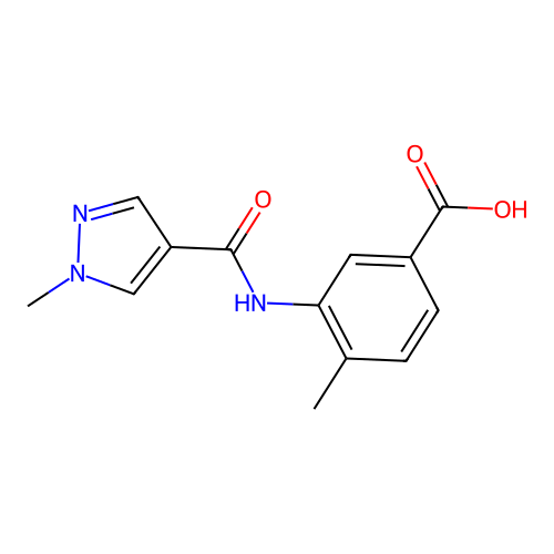 4-Methyl-3-([(1-methyl-1h-pyrazol-4-yl)carbonyl]amino)benzoic acid structure