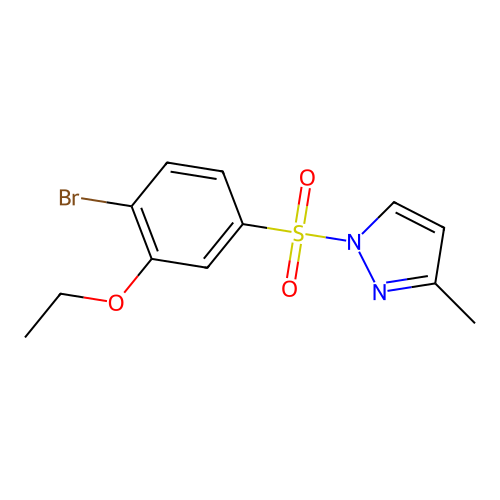 1-(4-Bromo-3-ethoxyphenyl)sulfonyl-3-methylpyrazole structure