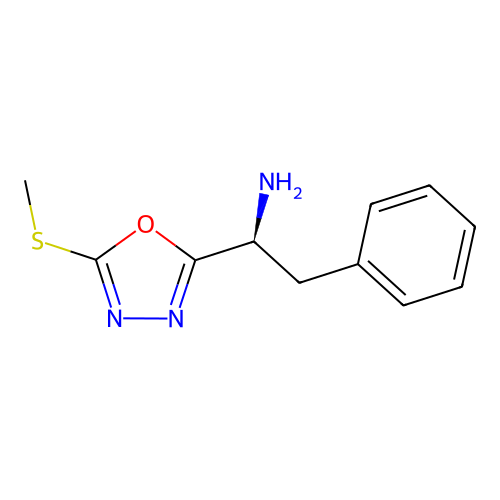 (S)-1-(5-Methylsulfanyl-[1,3,4]oxadiazol-2-yl)-2-phenyl-ethylamine structure