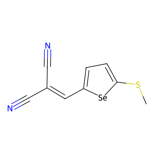 2-{[5-(Methylsulfanyl)selenophen-2-yl]methylene}malononitrile structure