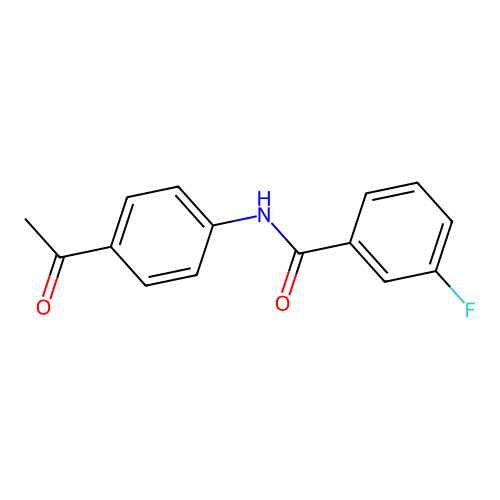 N-(4-acetylphenyl)-3-fluorobenzamide structure