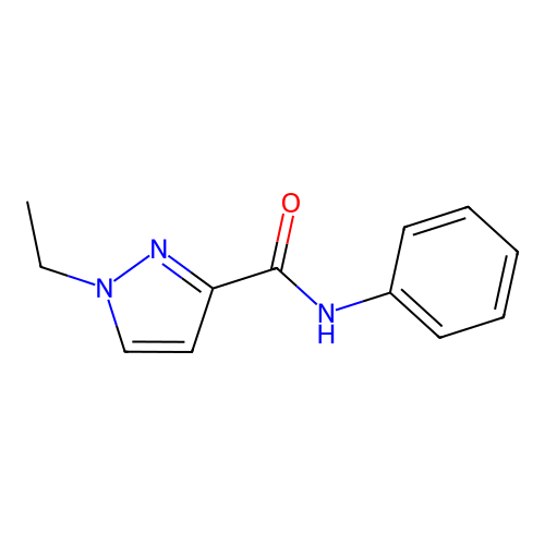 1-ethyl-N-phenyl-1H-pyrazole-3-carboxamide structure