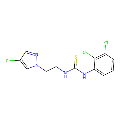 1-[2-(4-Chloropyrazol-1-yl)ethyl]-3-(2,3-dichlorophenyl)thiourea structure