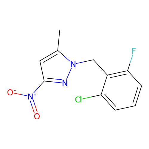 1-(2-Chloro-6-fluoro-benzyl)-5-methyl-3-nitro-1H-pyrazole structure