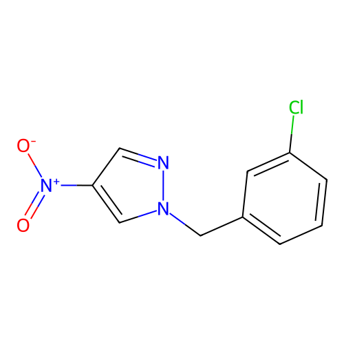 1-[(3-Chlorophenyl)methyl]-4-nitro-1H-pyrazole structure