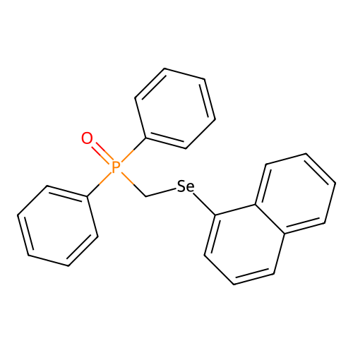 (1-Naphthylselanyl)methyl(diphenyl)phosphine oxide structure