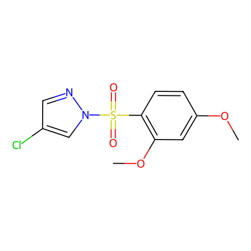 4-Chloro-1-(2,4-dimethoxyphenyl)sulfonylpyrazole structure